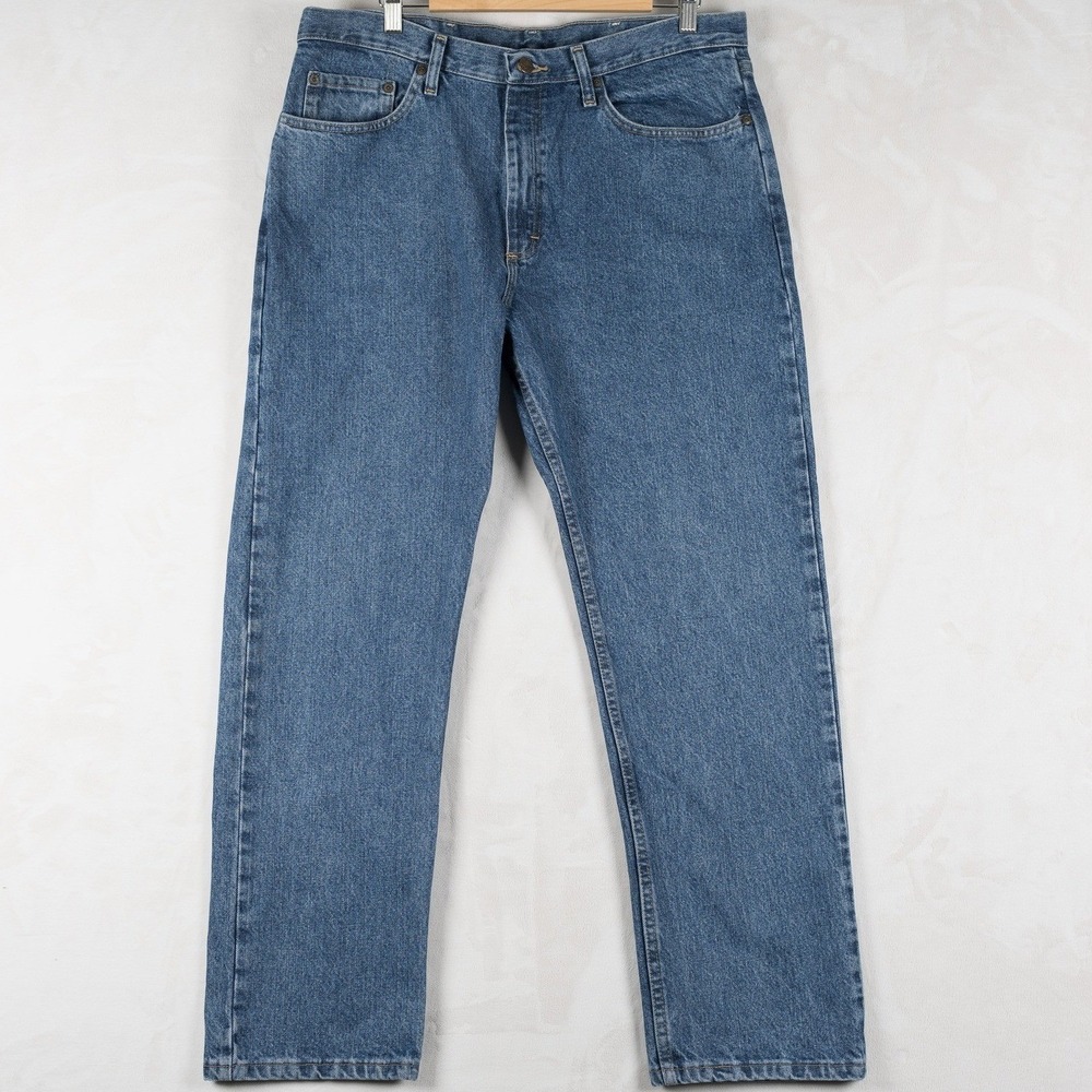 Wrangler Regular Fit Jeans Mens 36 x‎ 30 Mid Wash Streetwear 96501DS